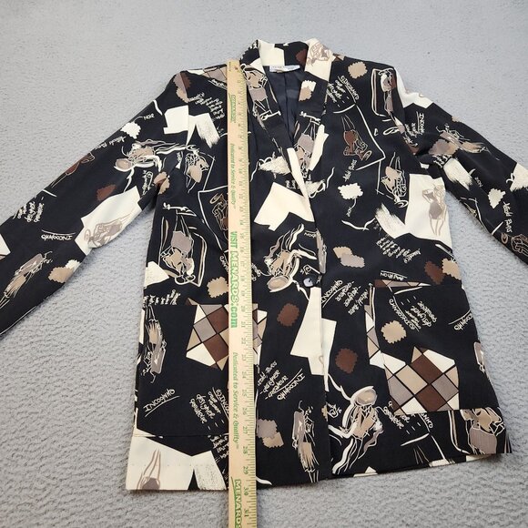 Women's Vintage Oversized Blazer Jacket Small 80’s Designer Statement Minimalist - Picture 3 of 11